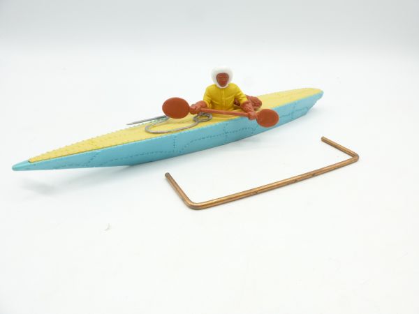 Timpo Toys Eskimo kayak, turquoise/beige
