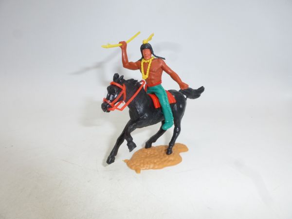 Timpo Toys Indianer 2. Version reitend, Speer werfend
