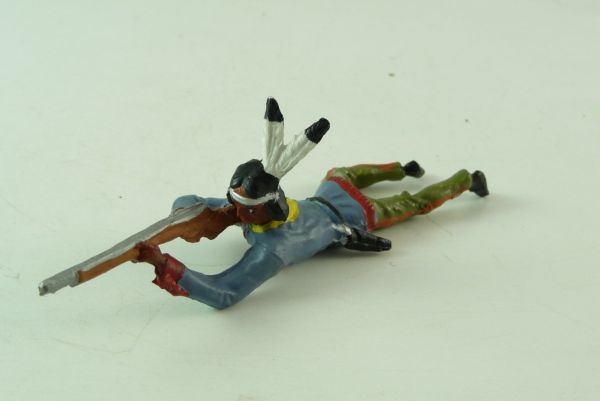 Merten Indian lying, firing with rifle