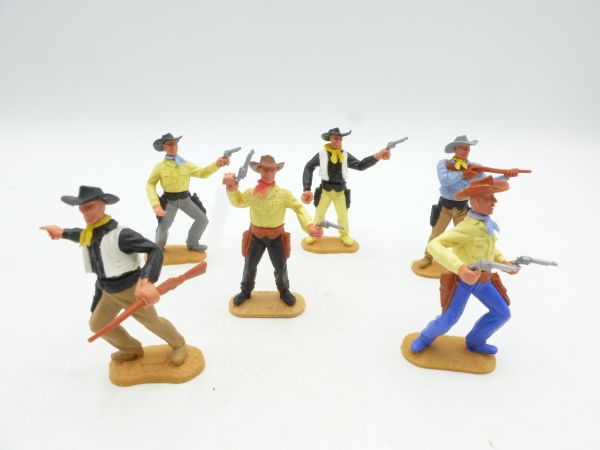 Timpo Toys Set aus 6 Cowboys 2. Version