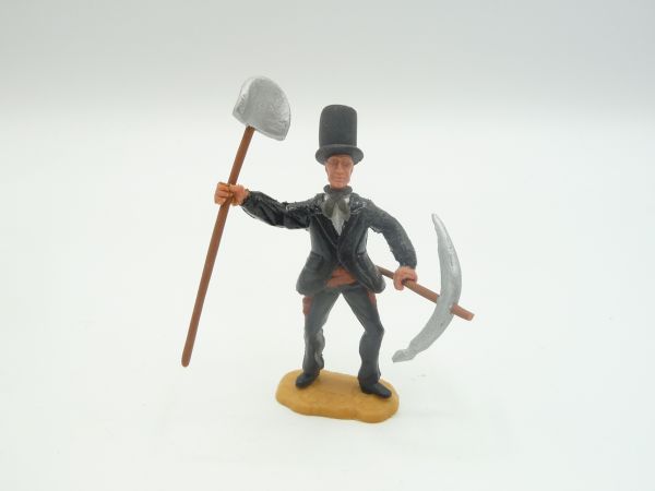Timpo Toys Gravedigger with axe + shovel - great modification, for Wild West scenes