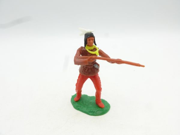 Elastolin 5,4 cm Indianer stehend schießend (+ weitere Waffe im Gurt)