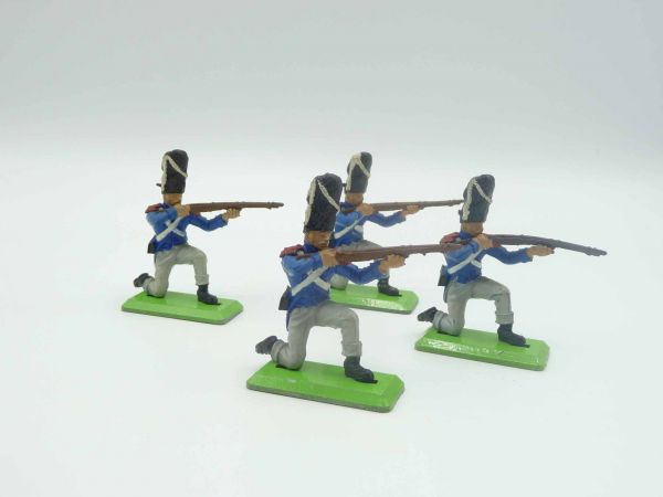 Britains Deetail Waterloo; 4 Frenchmen kneeling firing