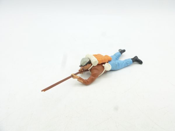 Britains Swoppets Butternut soldier lying shooting rifle - rare