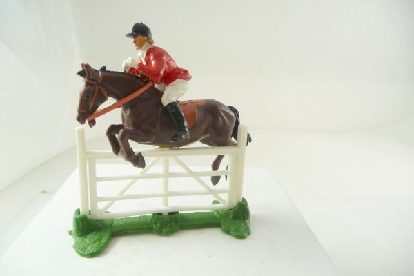 Britains Swoppets Equitation: Jump jockey with obstacle