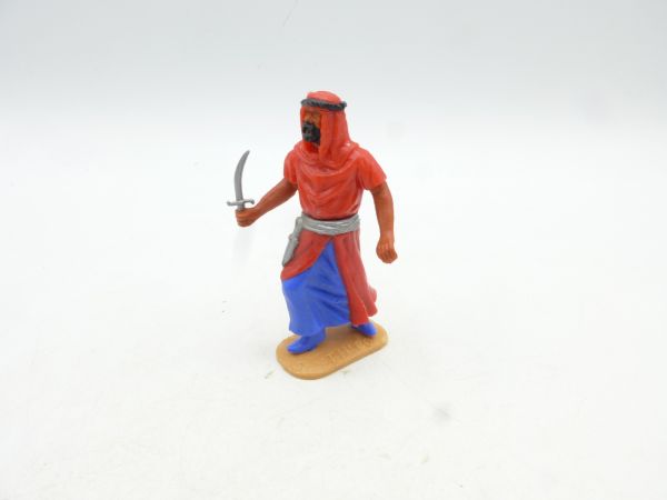 Timpo Toys Arab standing, red, blue inner garment, silver belt