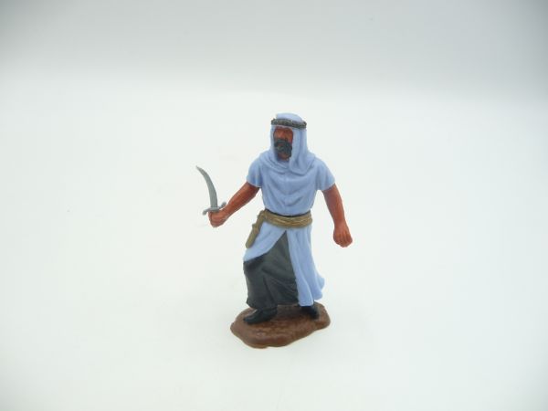 Timpo Toys Arab standing with dagger (light blue, black interior) - rare belt