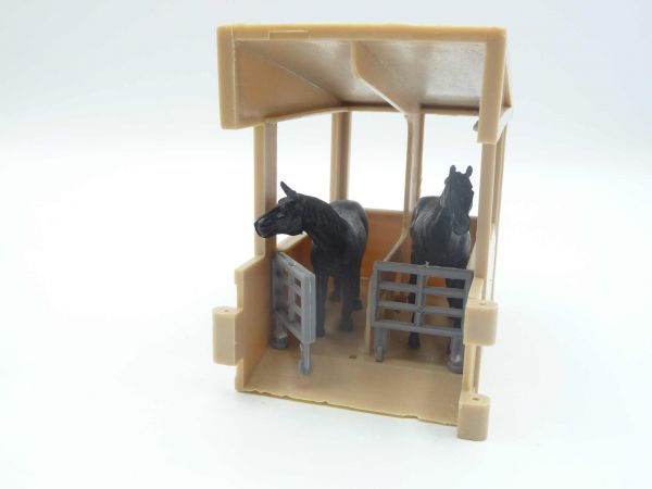 Kleiner Stall für Pferde, gut passend zu Timpo Toys Pferden