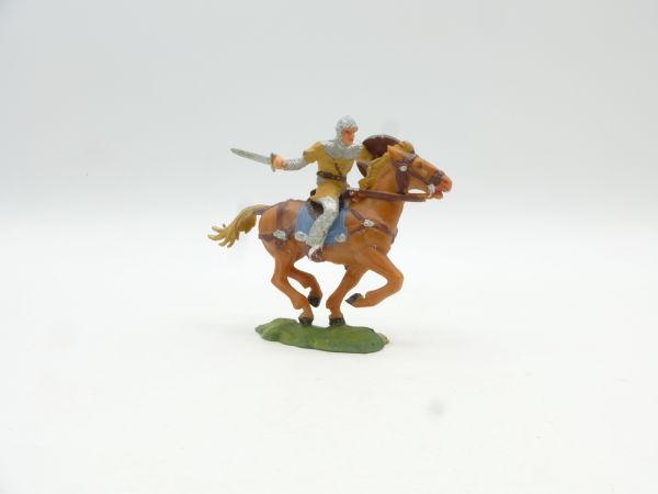 Elastolin 4 cm Norman on horseback with sword, No. 8856