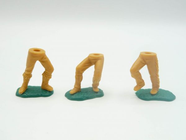 Timpo Toys 3 Indian lower parts, beige-apricot, different positions