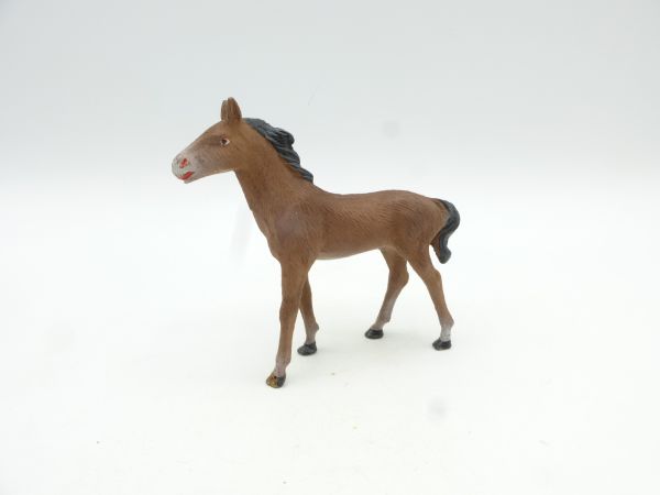 Elastolin (compound) Foal walking (dark) - great figure, brand new