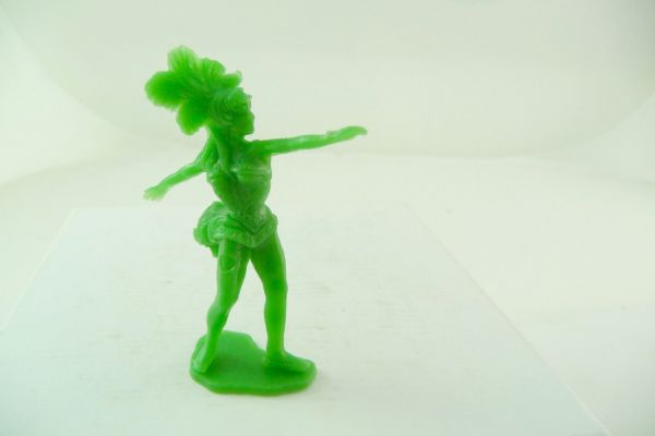 Heinerle Tänzerin, leuchtend grün, mit Bodenplatte
