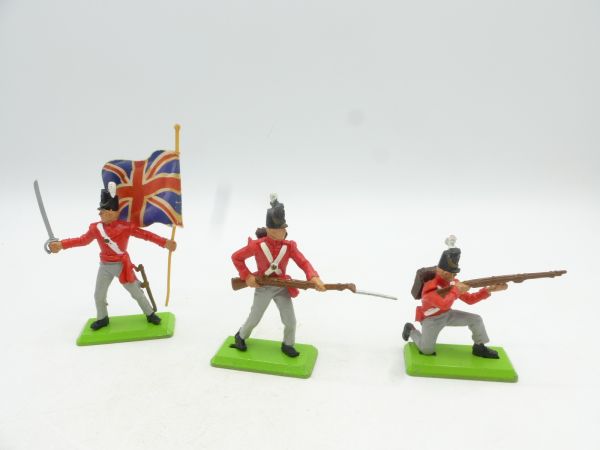 Britains Deetail 3 englische Waterloo Soldaten zu Fuß