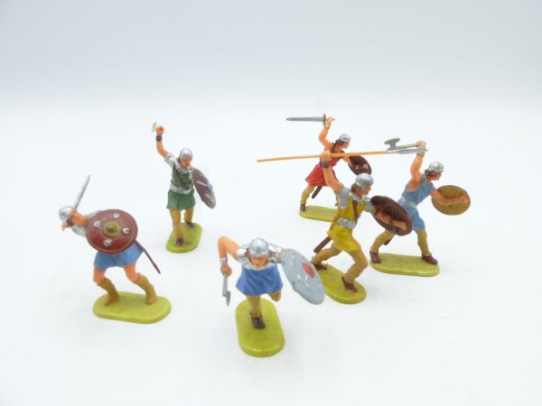 Elastolin 4 cm Beautiful set of Normans (6 figures)