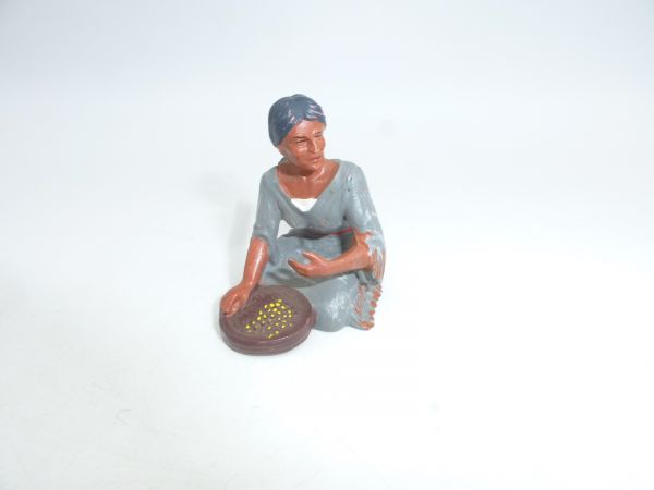 Elastolin 7 cm Indianerin mit Schüssel, Nr. 6832