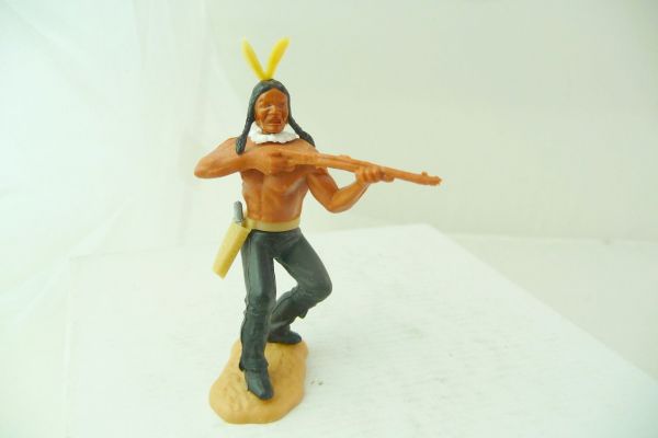 Timpo Toys Indianer 3. Version mit beiger Feder - tolle Farbkombi