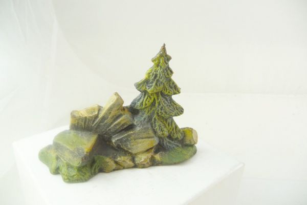 Lineol Small fir diorama - great painting, good condition, see photos