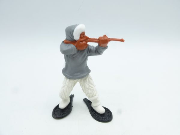 Timpo Toys Eskimo grau, Gewehr schießend