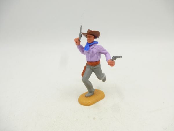 Timpo Toys Cowboy 2. Version laufend, 2 Pistolen wild schießend