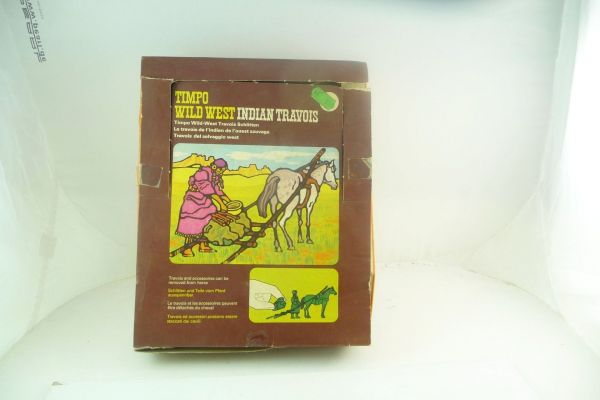 Timpo Toys Leerbox für Indian Travois, inkl. Innenaufteilung - Lagerspuren, s. Fotos