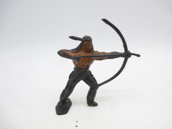 Timpo Toys Indianer stehend mit Bogen - in seltenem Schwarz