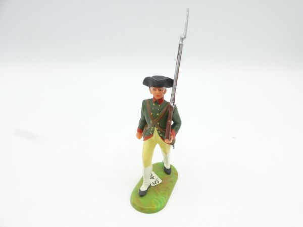 Elastolin 7 cm American Militia; Soldat im Marsch, Nr. 9133 - sehr guter Zustand