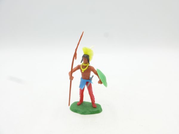 Elastolin 5,4 cm Iroquois standing with spear + shield