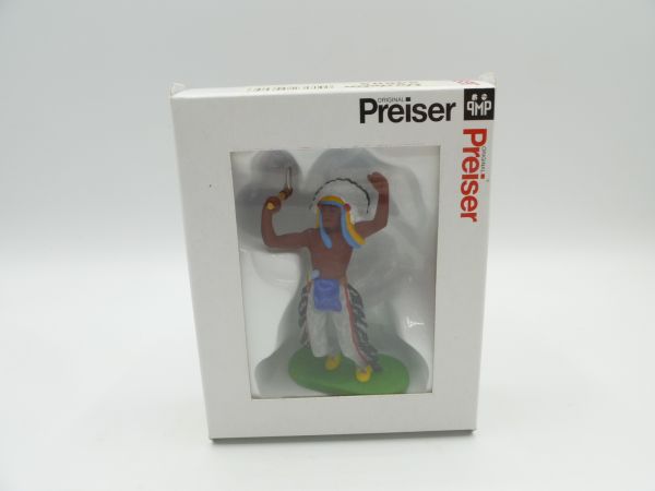 Preiser 7 cm Indian falling backwards, No. 6810 - orig. packaging, brand new