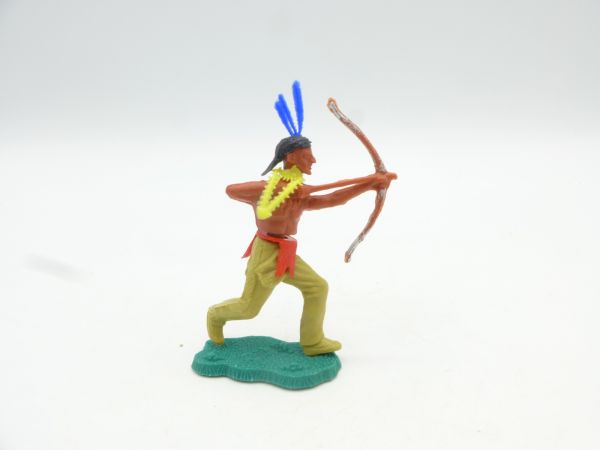 Lone Star Indian advancing, firing bow