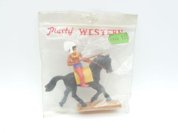 Plasty Indian riding, firing rifle - brand new in original sales bag