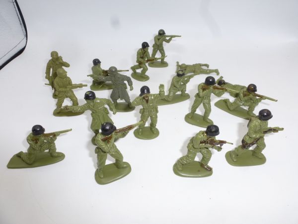 Matchbox 1:32 17 Combat Troops Americans mixed - condition see photos