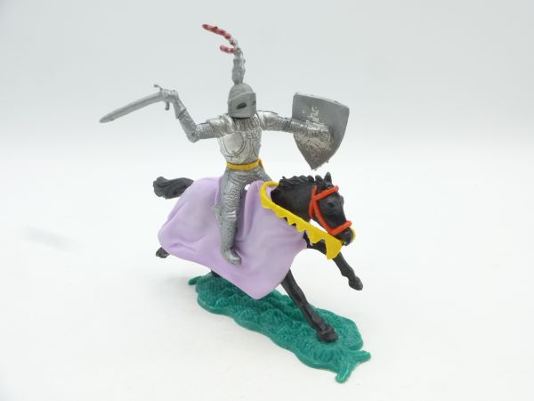 Timpo Toys Silver knight 1st version riding lunging with sword