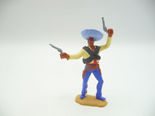 Timpo Toys Mexikaner stehend, gelb/rot, 2 Pistolen wild schießend