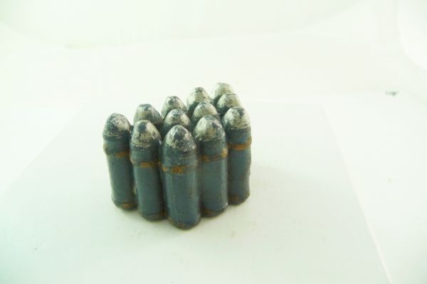 Elastolin Masse Bullet stack with 12 grenades - very good condition, see photos