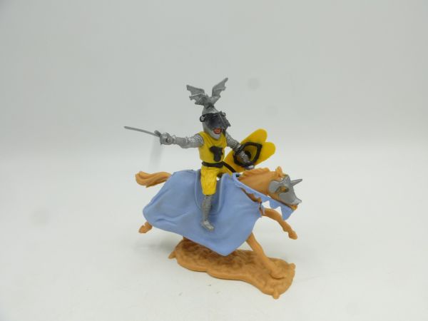 Timpo Toys Visor knight riding, yellow/black - shield loops ok
