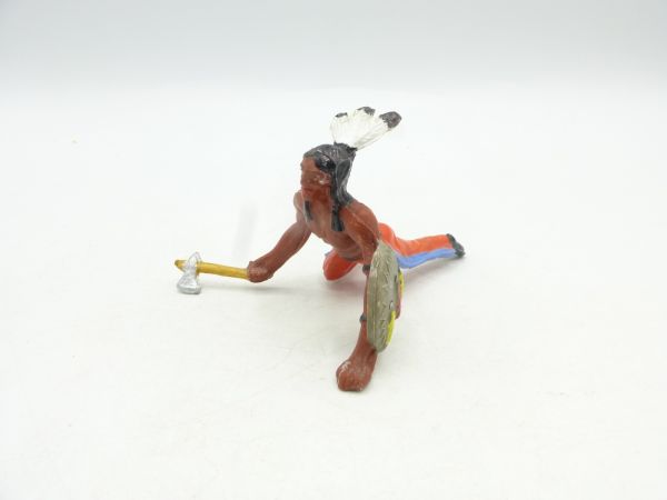 Merten Indianer schleichend mit Tomahawk + Schild