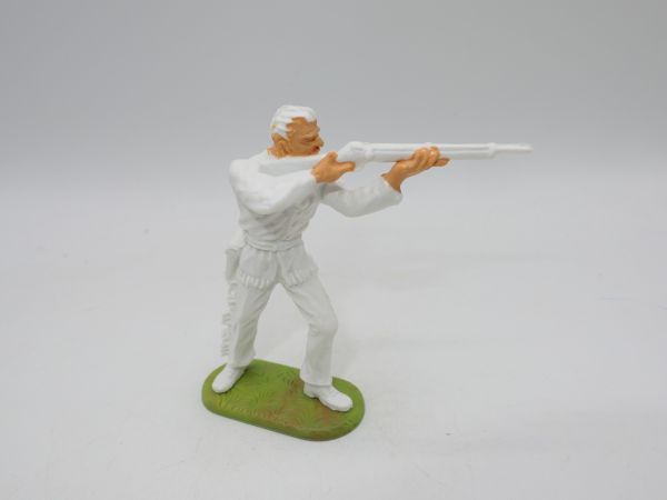 Elastolin 7 cm (blank) Cowboy without hat, shooting rifle, J-figure