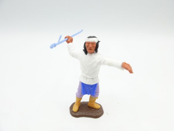 Timpo Toys Apache white, throwing spear