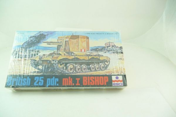 Esci British 25 pdr mkI Bishop, No. 8044 - orig. packaging, parts on cast