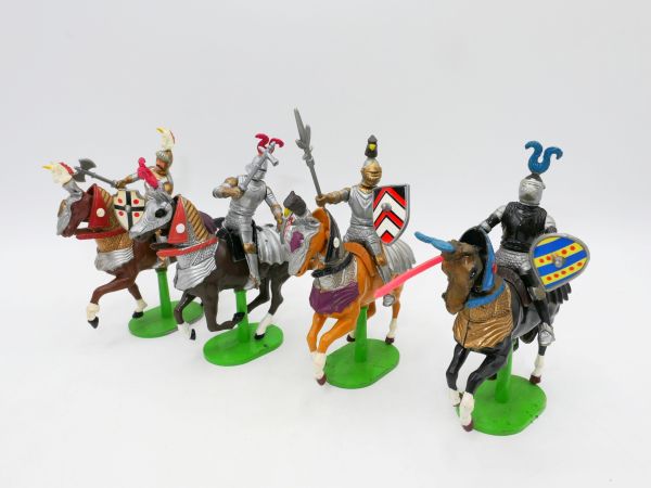 Britains Deetail 4 Ritter zu Pferd - bewegliche Figuren