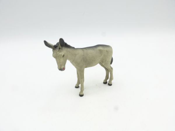 Elastolin Donkey, light grey - great painting, brand new