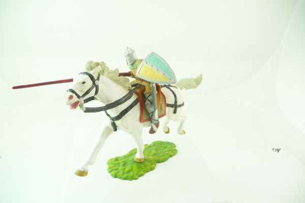 Preiser 7 cm Norman with lance on horseback, No. 8855 - rare colouring