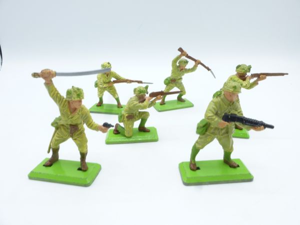 Britains Deetail Set of Japanese soldiers (6 figures) - used