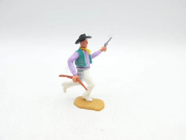 Timpo Toys Cowboy 2nd version running with pistol + rifle