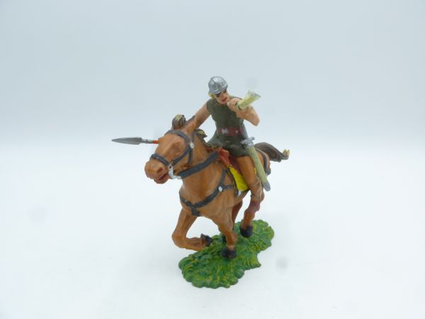 Viking riding with horn + lance - great modification