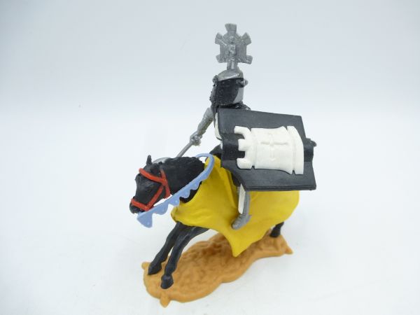 Timpo Toys Visor knight riding, black/white with battle axe