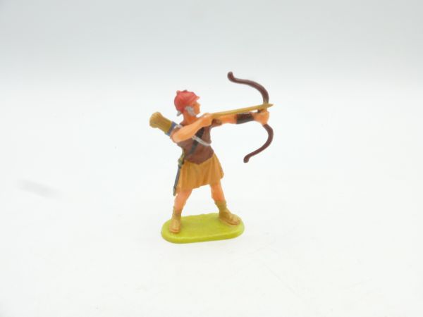 Elastolin 4 cm Archer, shooting arrow, No. 8431, yellow skirt