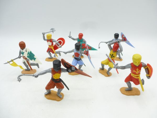 Timpo Toys Mittelalterritter zu Fuß (8 Figuren) - schöne Gruppe