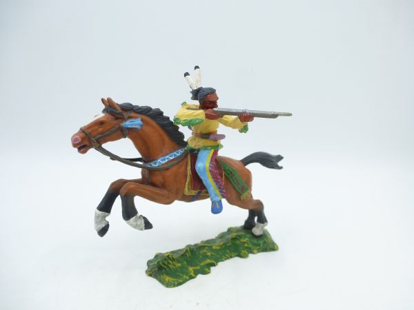 Preiser 7 cm Indianer zu Pferd, Gewehr seitlich, Nr. 6851
