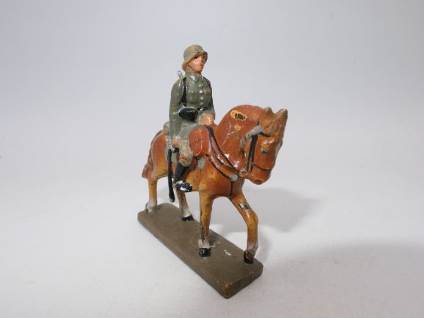 Lineol WK Soldat, Reiter mit Gewehr (Masse, 4 cm) - bespielt, siehe Fotos